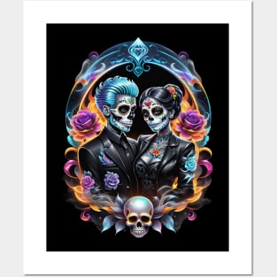 Parejas - Couples- Dia De Los Muertos Posters and Art